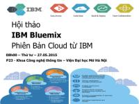 Thông báo v/v Tổ chức hội thảo IBM Bluemix - Phiên bản Cloud từ IBM
