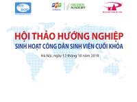 Thông báo Hội thảo Hướng nghiệp dành cho sinh viên cuối khóa