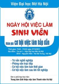 "Ngày hội việc làm sinh viên" sắp được tổ chức tại Viện Đại học Mở Hà Nội