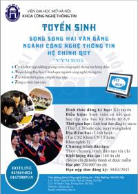 Thông báo tuyển sinh học song song 2 văn bằng ngành CNTT